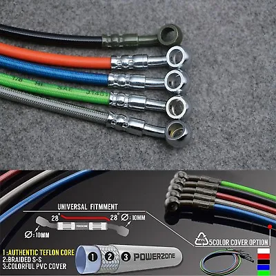 Motorcycle Dirt Bike Braided Steel Brake Line Clutch Oil Hose Tube Fit Racing • $6.71