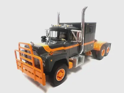 Dcp First Gear 1/64 Scale  R Model Mack Flat Top Sleeper Gray & Orange • $51