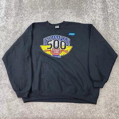 Indianapolis 500 Sweatshirt Men's 2XL XXL Long Sleeve Black • $18.95