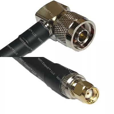 LMR400UF N MALE ANGLE To RP-SMA MALE Coaxial RF Cable USA-Ship Lot • $34.26