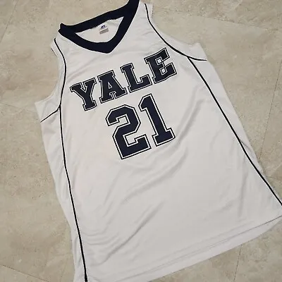VTG Yale University Bulldogs Russell Athletic Mens L Large #21 Basketball Jersey • $57.82