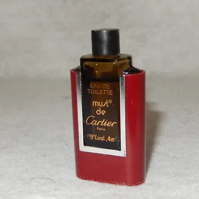 Vintage MUST De CARTIER Miniature Bottle Eau De Toilette Parfum 4ml • $39.95