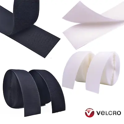 Sew On Hook & Loop Sewing/Stitch-On Fabric VELCRO® Brand Tape Black White • £110.73