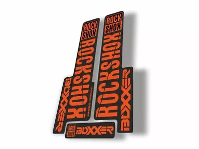 Rock Shox BOXXER 2018 Mountain Bike Cycling Decal Kit Sticker Adhesive Orange • $19.99