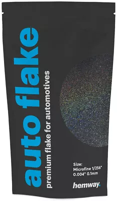 Hemway Metal Flake Black Holographic 0.004  MICROFINE 100g Auto Glitter Paint • $18.59