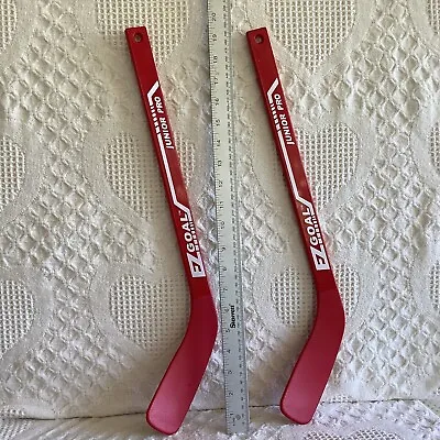 2 Mini EZ Goal Jr Pro Hockey Sticks Red RH • $9.99