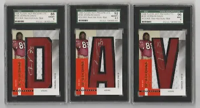 2006 Fleer Hot Prospects Red Hot Rookie Auto FULL Nameplate Vernon Davis ALL 5/5 • $475