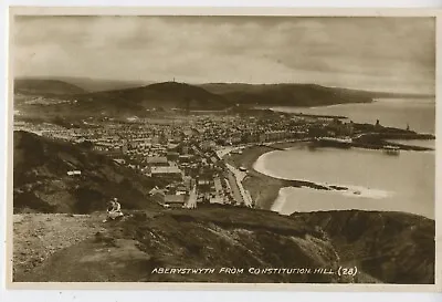 Aberystwyth From Constitution Hill Vintage Real Photo Postcard G15 • £3.95