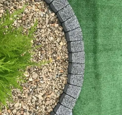 120 Cm Outer Dark Gray Granite Circle Paving Slab Granite Borders Garden Decor • £135