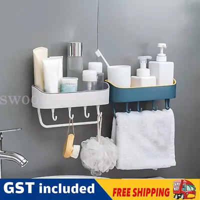 2pcs Wall Storage Shower Suction Shelf Bathroom Basket Corner Caddy Rack Kitchen • $13.86