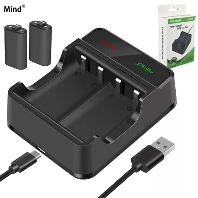 Rechargeable Battery Packs For Xbox One Wireless Controller + USB Charging Dock • $19.99