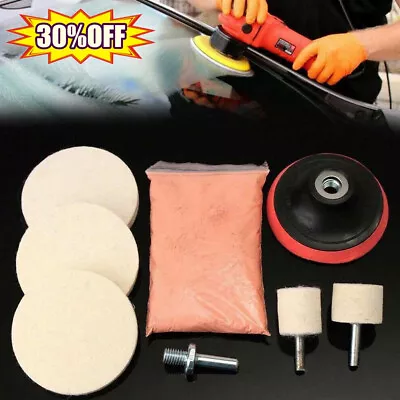 8x Cerium Oxide Glass Polishing Kit Windscreen Scratch Remover Felt Pad -20% Off • £8.09