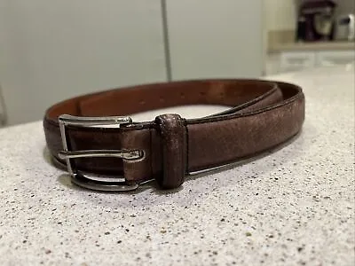 Coach Men's Dark Brown (Mocha)  Leather Belt Made In USA  Size 36” *Read • $9.90