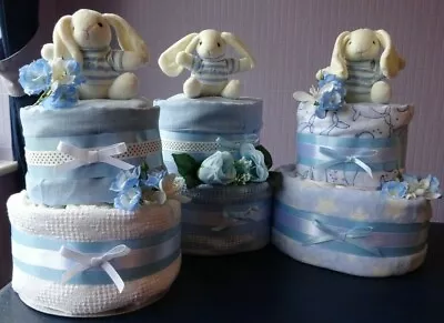 Jojo Maman Bebe Bunny Pampers Nappies New Born Baby Boy Gift Cake Maternity Mum • £25