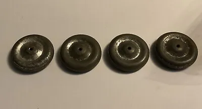 Set Of 4 Vintage Tin Wheels Metal Off Old Antique Toy  39mm In Silver • $38.82