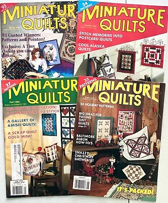Miniature Quilts Magazine 4 Issues 1994 Full Year • $5