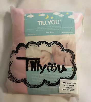TILLYOU 2 Pack Mini Crib Sheets - Fitted Crib Sheets • $19.95