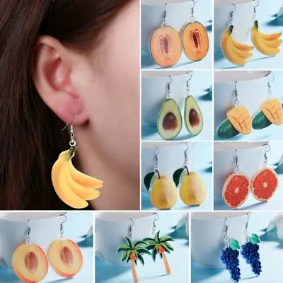 $2.30 • Buy Fashion Orange Watermelon Peach Fruits Earrings Hook Dangle Party Jewelry Gift