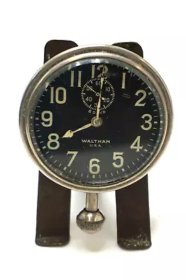Vintage Waltham Car Clock Auto Automobile 8 Day Manual Mechanical For Repair • $79.99