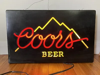 Vintage 1985 Coors Beer Lighted Neon Bar Sign - Read! • $95