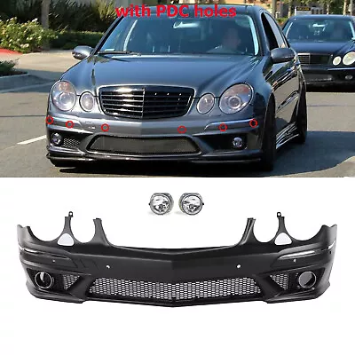 Fit 07-09 Mercedes-Benz E-Class W211 AMG Style Front Bumper W/ PDC W/ Fog Lamp • $546.24