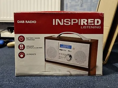 £37 • Buy RED Wooden DAB/FM Digital Radio Inspired Listening (AA Battery Or AC 230-240V)