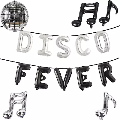 Disco Fever Balloons Disco Party Banner Lets Boogie/Saturday Night Fever/70'S Di • $18.24