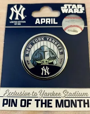 Ny Yankees Pin Of The Month April 2024 Star Wars Baby Yoda Mlb Baseball • $39.99
