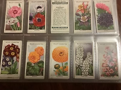 W.D & H.O Wills Garden Flowers Cigarette Card Set • $16.86