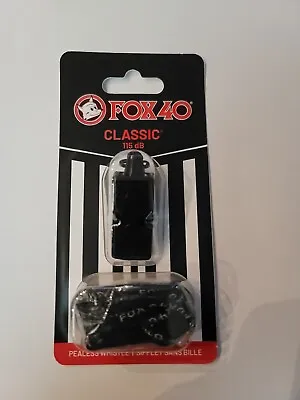 Fox 40 Classic Official Referee Coach Pealess WHISTLE  115 Db +Lanyard New • $7.39