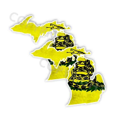 $3.99 • Buy Dont Tread On Me Decal State Michigan Window Vinyl Sticker Various Size Distress