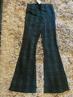 Bnwt Topshop Tartan Style Flares Leggings Sz S  8 10 £25 • £14.99