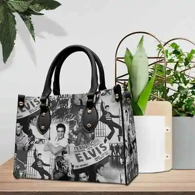 In Memory Of Elvis Presley Handbag Women Leather Handbag Music Lover Bag • $40.95