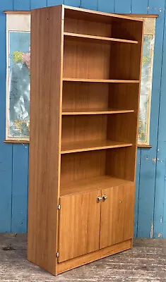 £99 • Buy Mid Century Schreiber Teak Shelving Bookcase Retro Cupboard *DELIVERY