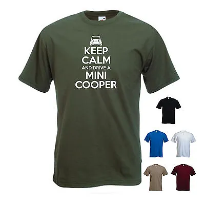 'Keep Calm And Drive A Mini Cooper (car Logo)' Austin Mini Cooper S Tshirt Tee • $14.77