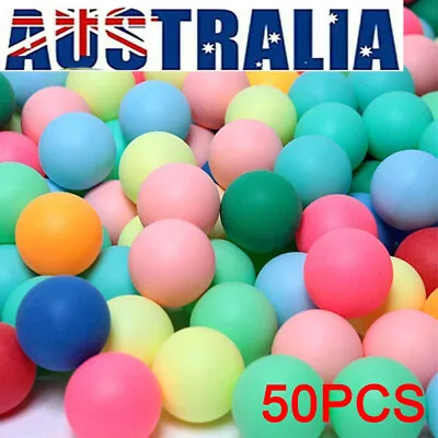 $9.01 • Buy ✌ 50Pcs Colored Pong Balls Entertainment Table Tennis Mixed Colors For Game Toy