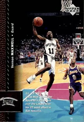 1996-97 Upper Deck #294 Vernon Maxwell SPURS • $1.75