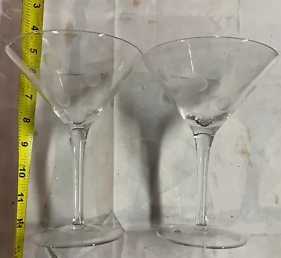 Vintage MCM VOX Martini Glass Set Of 2 6.5 Tall 5 Dia New Bubble Pattern • $17