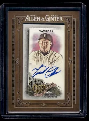 2023 Topps Allen & Ginter FRAMED MINI ON CARD AUTO Miguel Cabrera Auto Detroit • $120