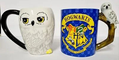 Harry Potter Hogwarts Crest & Hedwig Mugs | Coffee Cups • $24.99