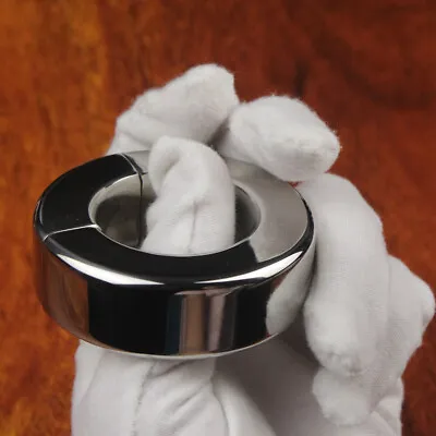 Men Ball Stretcher Magnetic Weight Heavy Stainless Steel Enhance Chastity Ring • $14.99