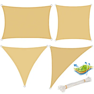 $44 • Buy Sun Shade Sail Cloth Canopy ShadeCloth Triangle Square Rectangle Outdoor Awning