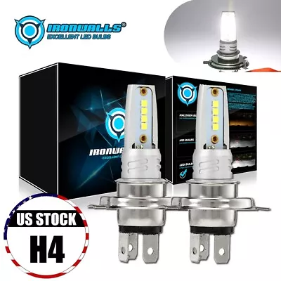 2Pcs Motorcycle H4 9003 HB2 LED Headlight Headlamp Bulbs Kit 6000K Xenon White • $17.89