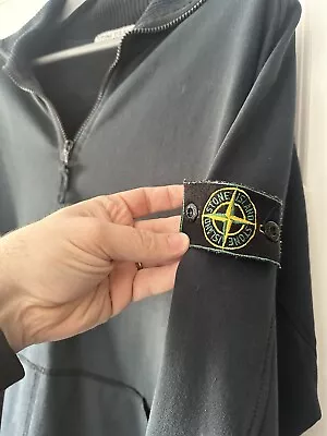 Stone Island Vintage Green Edge Massimo Osti Zip Sweatshirt  Medium M. • £100