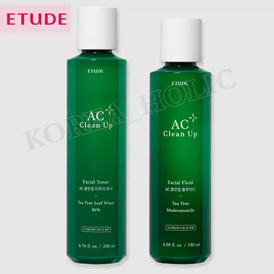 ETUDE HOUSE AC Clean Up Tea Tree Facial Toner Fluid 2-items Korean K-Beauty New • $24.97