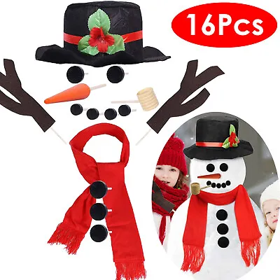 16PCS Christmas Snowman Decorating Making Kit Winter Outdoor Fun Toys Kids Decor • $15.63