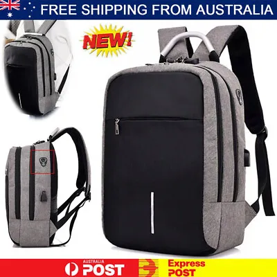 Anti Theft Backpack Waterproof Bag School Travel Laptop Bags + USB Charging Port • $23.99