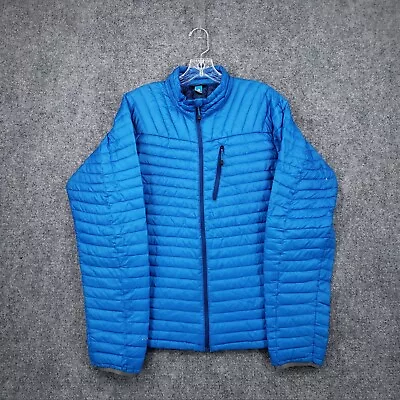 Eddie Bauer Jacket Mens M Medium Blue Storm Down 800 Puffer Quilted First Ascent • $49.99