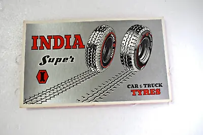 Vintage India Super Cycle Tyres Tire Advertising Ink Blotter Card Sign Collec 12 • $90.83