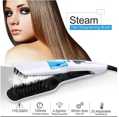 Steam Professional Salon Wet Dry Fast Styler Flat Iron Hair Straightener • $49.99